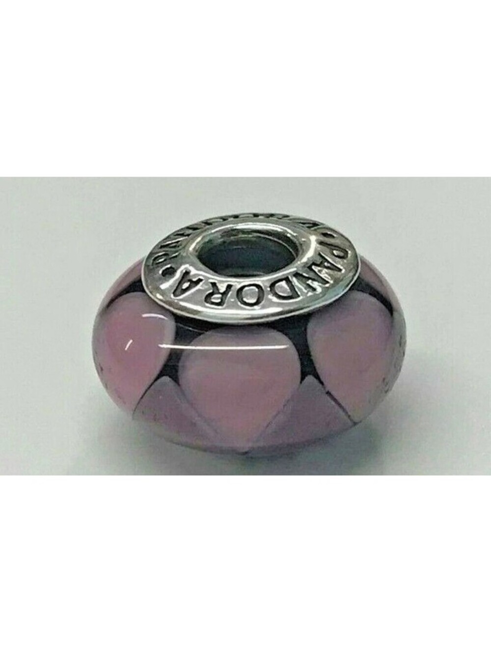Pandora Sterling Silver Captivating Purple Murano Glass Charm 790635